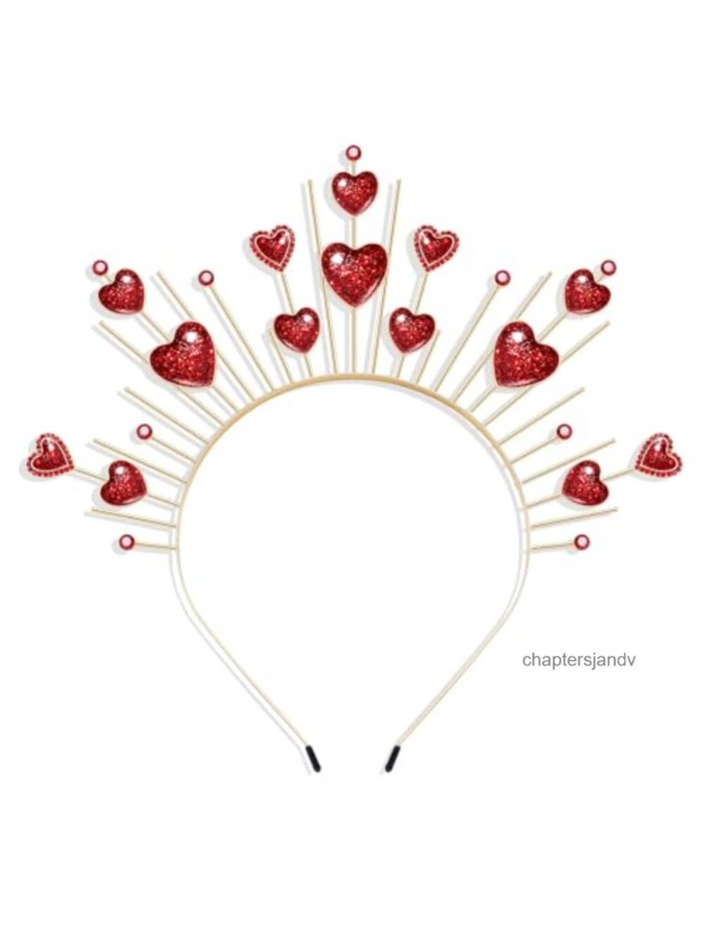 Valentines Day Heart Headband Metal Tiara Cupid Costume Party Hair Accessory